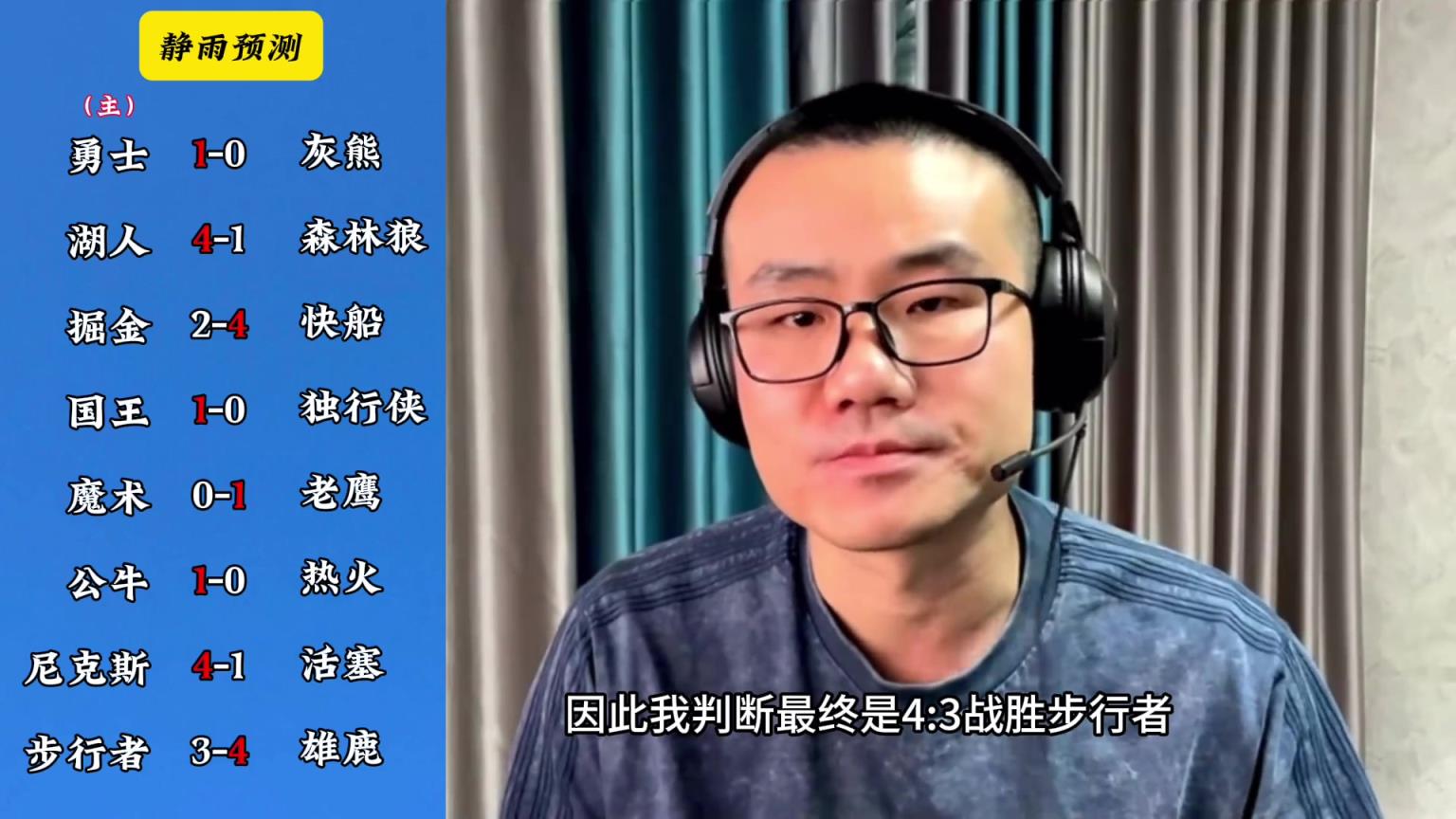 你同意嗎？靜雨對(duì)東西部季后賽球隊(duì)的預(yù)測(cè)：勇贏(yíng)熊 湖船尼鹿晉級(jí)